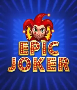 Step into the energetic world of Epic Joker slot by Relax Gaming, featuring a mischievous joker with a vivid hairstyle against a dazzling blue background. This graphic captures the light-hearted spirit of classic slots, great for players who enjoy a nostalgic touch, delivering a captivating gaming experience.