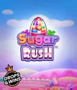 Dive into the colorful world of the Sugar Rush slot game by Pragmatic Play, showcasing a colorful candy dispenser set against a fantastic candyland background. This graphic portrays the playfulness of the slot, highlighted with multicolored candies and enticing typography. Great for those with a sweet tooth, promising a delightful gaming experience. 